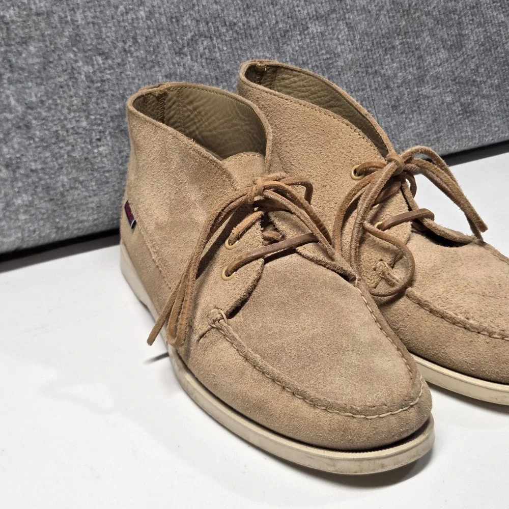 Todd Snyder x Sebago Docksides Mens 10.5M Tan Suede Chukka Moc Toe Boat Shoes